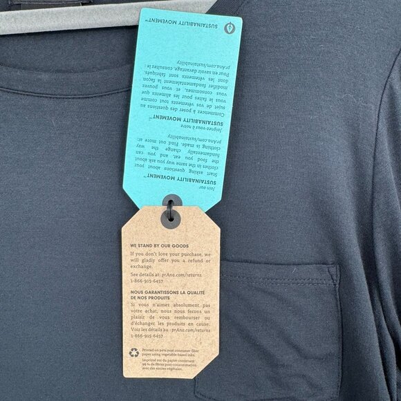 prAna Foundation Long Sleeve Crew Shirt Women's Size XL Black NEW - Picture 9 of 11